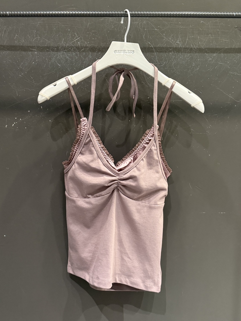 GATELESS東大門代購女裝新款推薦時尚熱賣職業吊帶背心蕾絲GATELESS吊帶/背心圖色2