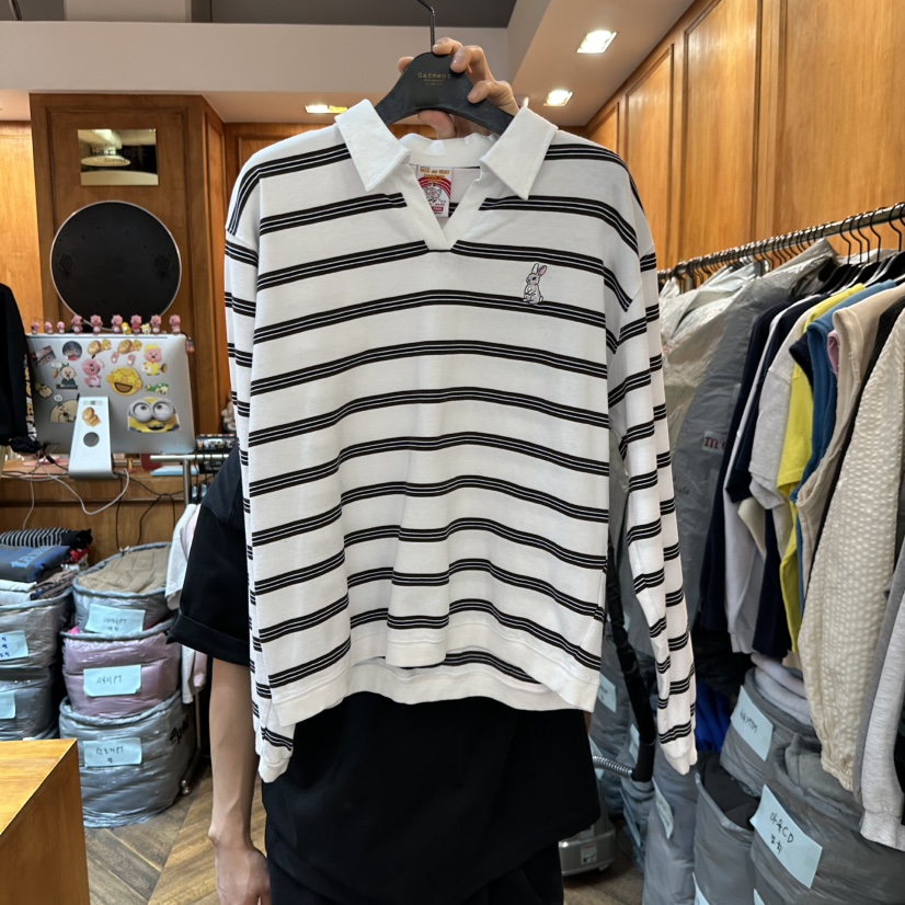 GARMENT-P韓國直郵女士新款人氣26春季熱賣長袖T恤兔子刺繡GARMENT長袖T恤圖色1