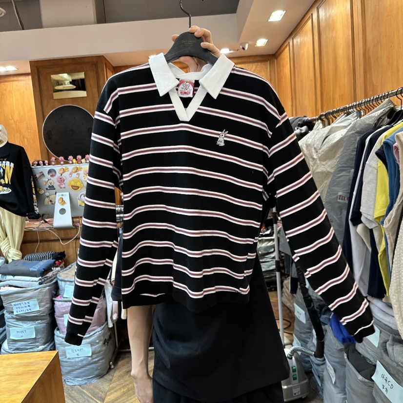 GARMENT-P韓國直郵女士新款人氣26春季熱賣長袖T恤兔子刺繡GARMENT長袖T恤圖色3