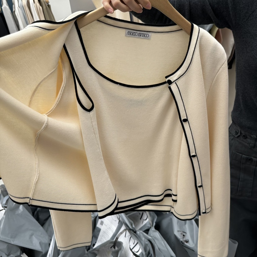 MER東大門實拍女士新品26春季休閑人氣熱賣套裝羊毛衫兩件套MER/ANGELO BIANCO套裝