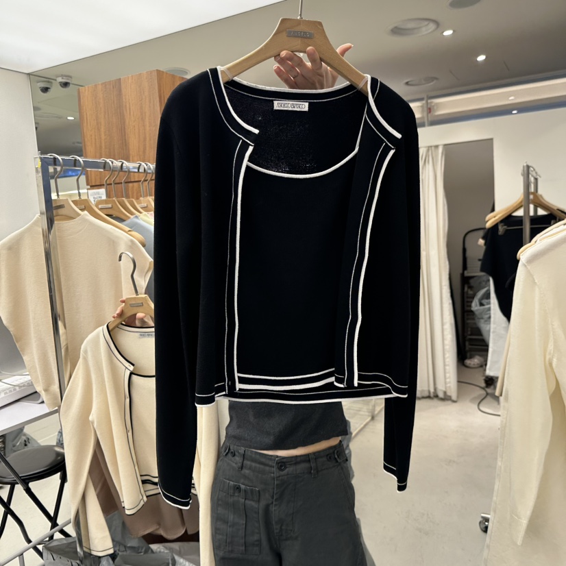 MER東大門實拍女士新品26春季休閑人氣熱賣套裝羊毛衫兩件套MER/ANGELO BIANCO套裝圖色2