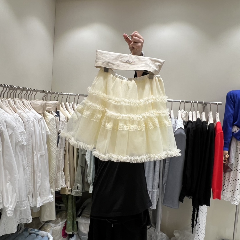 BY FLOW東大門代購女士新品推薦職業時尚休閑熱賣短裙流蘇BY FLOW短裙圖色2