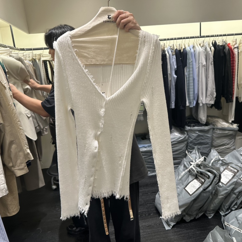 TOMGIRL東大門實拍女裝新款職業熱賣人氣針織衫兩種穿法開衫TOMGIRL針織衫圖色1