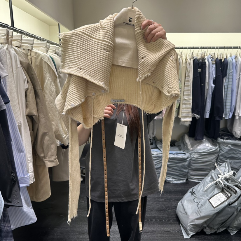 TOMGIRL東大門實拍女裝新款職業熱賣人氣針織衫兩種穿法開衫TOMGIRL針織衫圖色3