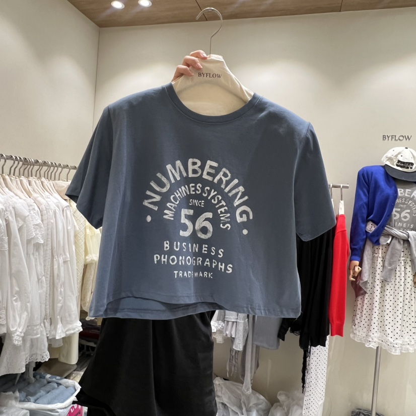 BY FLOW東大門實拍女士新款推薦人氣時尚職業熱賣休閑T恤BY FLOWT恤圖色3