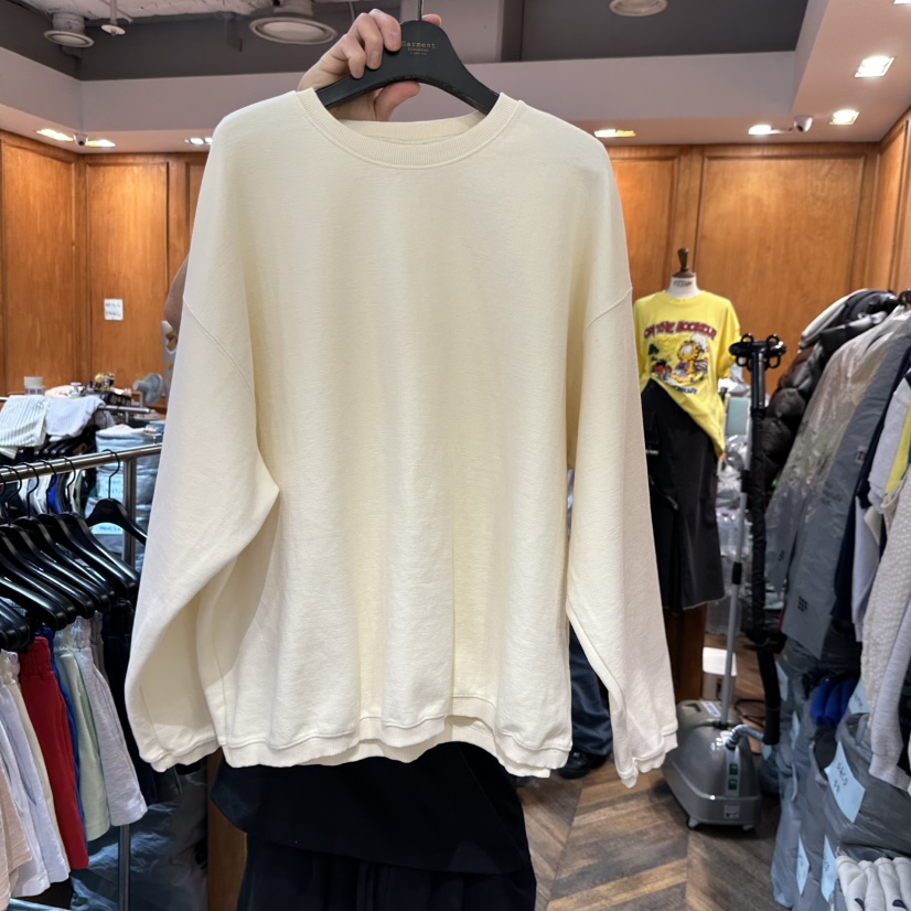 GARMENT-P東大門實拍女士新款26春季推薦休閑人氣時尚衛衣GARMENT衛衣圖色1奶油色