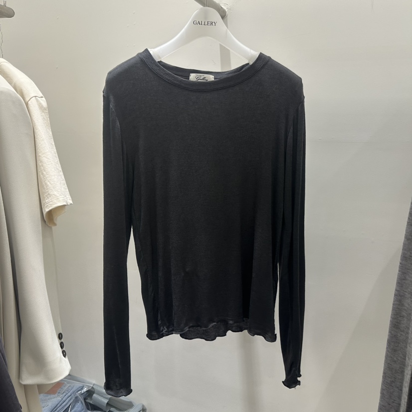 GALLERY-P韓國代購女裝新款熱賣26春季休閑職業推薦長袖T恤GALLERY-P長袖T恤圖色5墨色