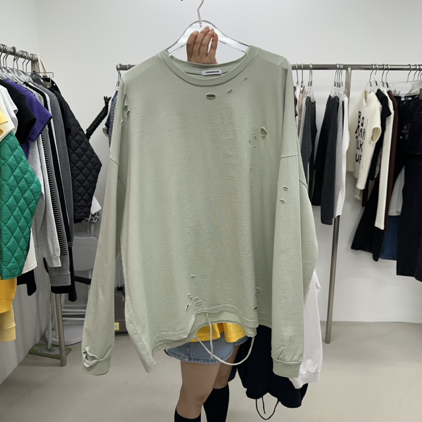 TOPDRESSING韓國直郵女士新款人氣推薦職業26春季長袖T恤TOPDRESSING長袖T恤圖色1