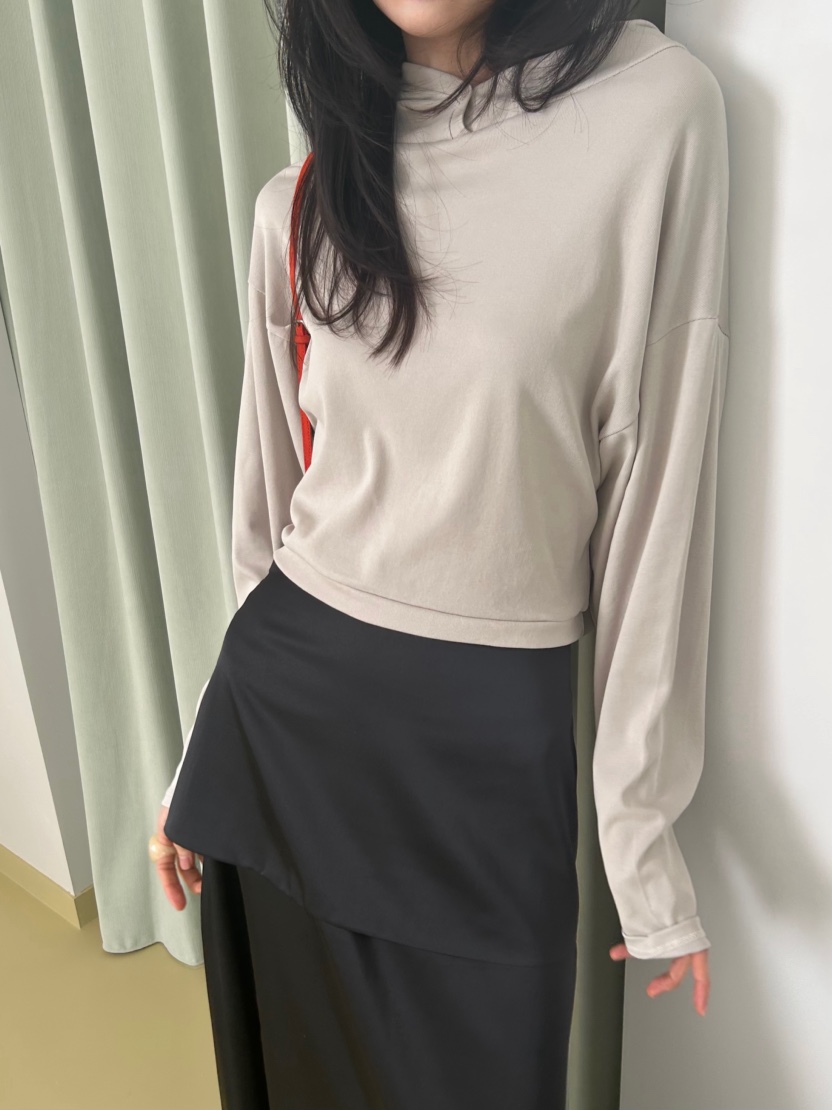 ME MO東大門直郵女士新品人氣職業26春夏熱賣長袖T恤連帽衫ME MO長袖T恤