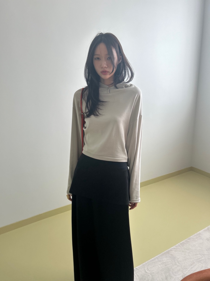 ME MO東大門直郵女士新品人氣職業26春夏熱賣長袖T恤連帽衫ME MO長袖T恤