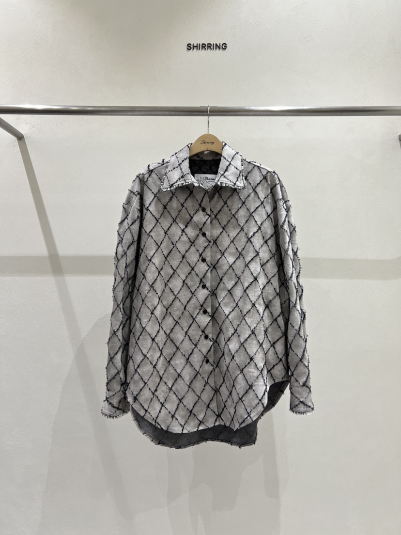 SHIRRING韓國代購女士新品時尚真品熱賣休閑人氣襯衫蕾絲衫SHIRRING襯衫/蕾絲衫圖色1