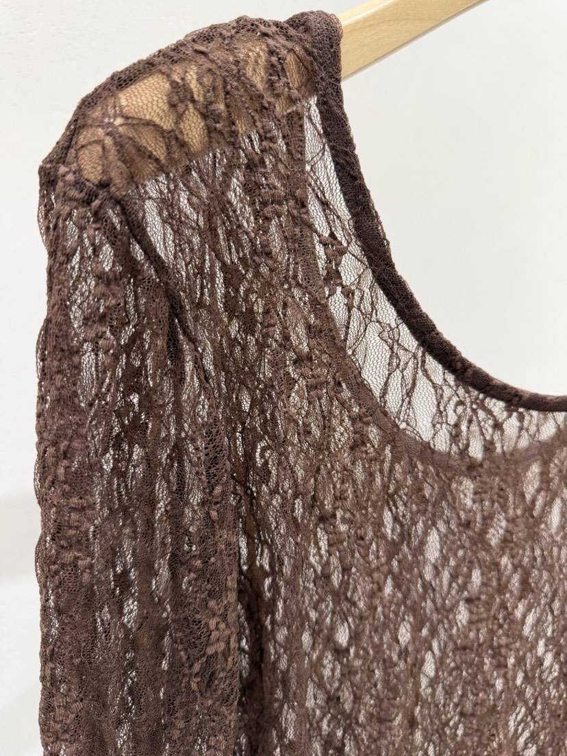 SHIRRING韓國代購女士新款職業休閑時尚真品推薦長袖T恤蕾絲SHIRRING長袖T恤