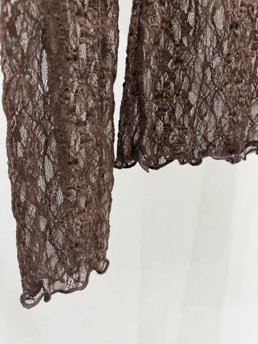 SHIRRING韓國代購女士新款職業休閑時尚真品推薦長袖T恤蕾絲SHIRRING長袖T恤