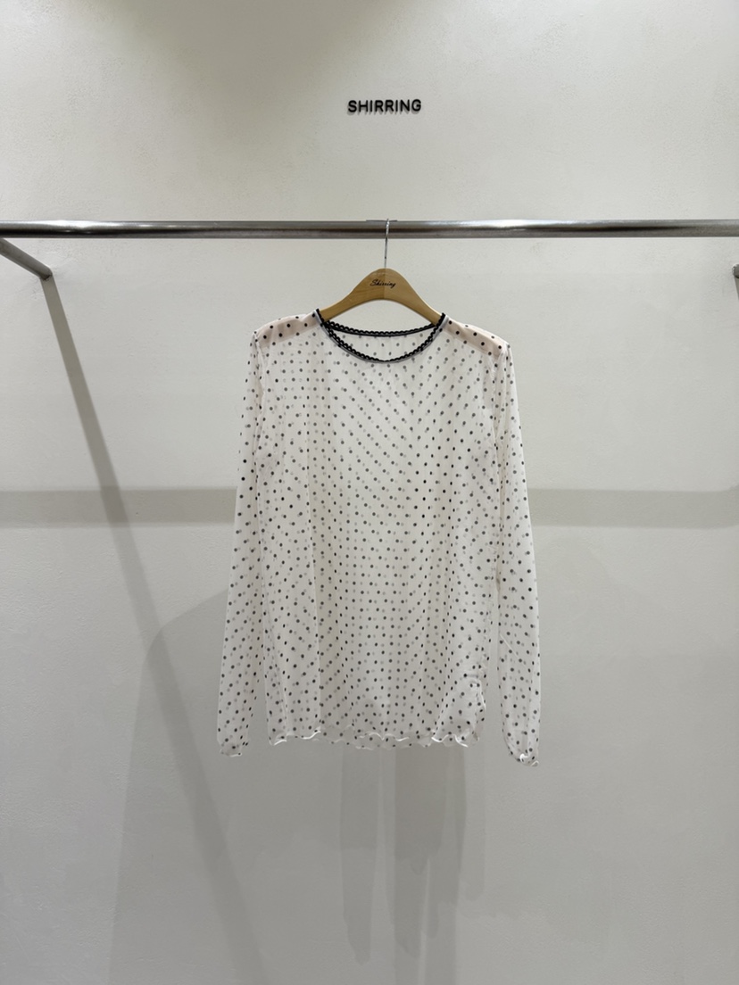 SHIRRING東大門直郵女士新款時尚休閑真品熱賣26春夏長袖T恤SHIRRING長袖T恤圖色2
