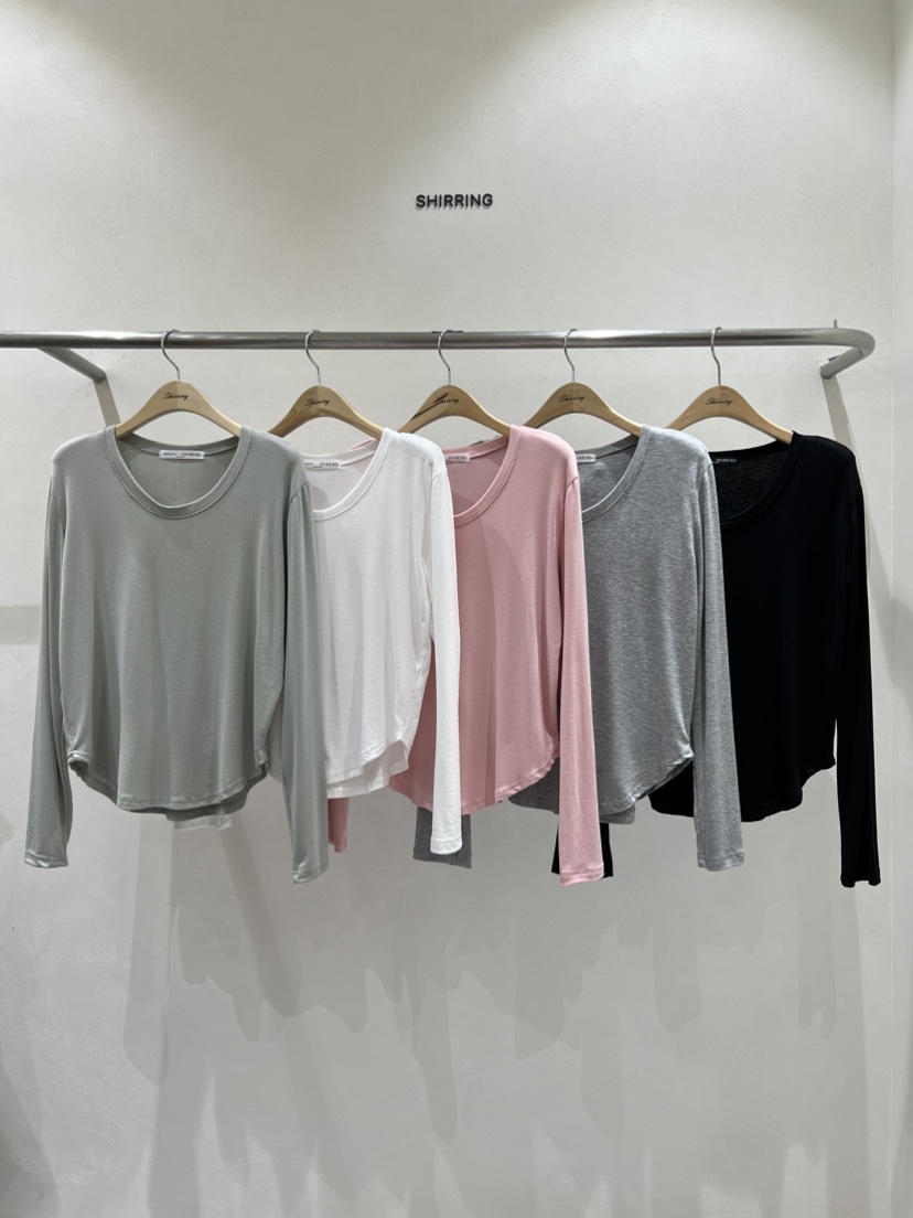 SHIRRING東大門直郵女士新品真品推薦休閑26春夏熱賣長袖T恤SHIRRING長袖T恤