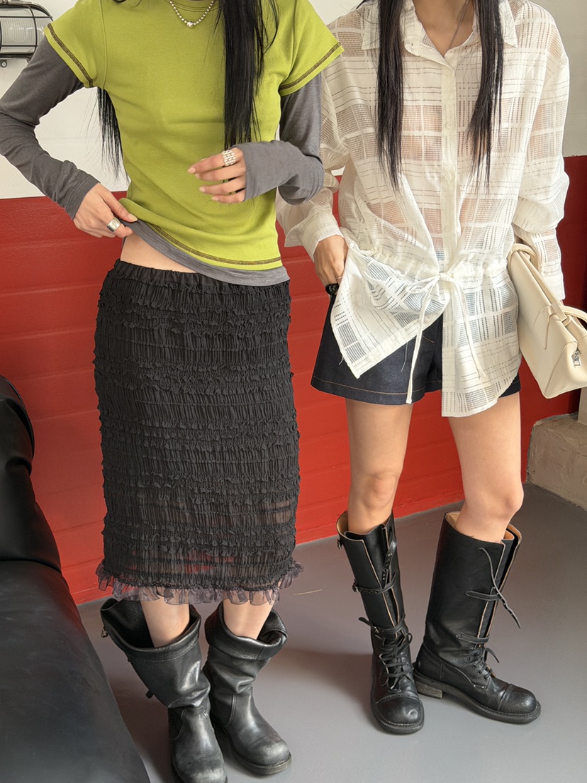 MURMUR韓國直郵女裝新款真品26春夏職業熱賣半身裙中短裙MURMUR半身裙/中短裙