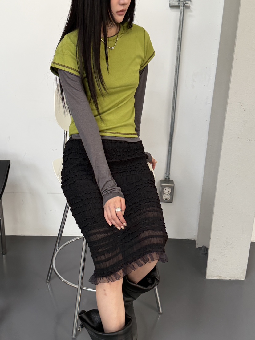 MURMUR韓國直郵女裝新款真品26春夏職業熱賣半身裙中短裙MURMUR半身裙/中短裙