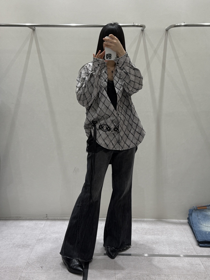 SHIRRING東大門實拍女士新品時尚推薦真品人氣休閑牛仔褲SHIRRING牛仔褲