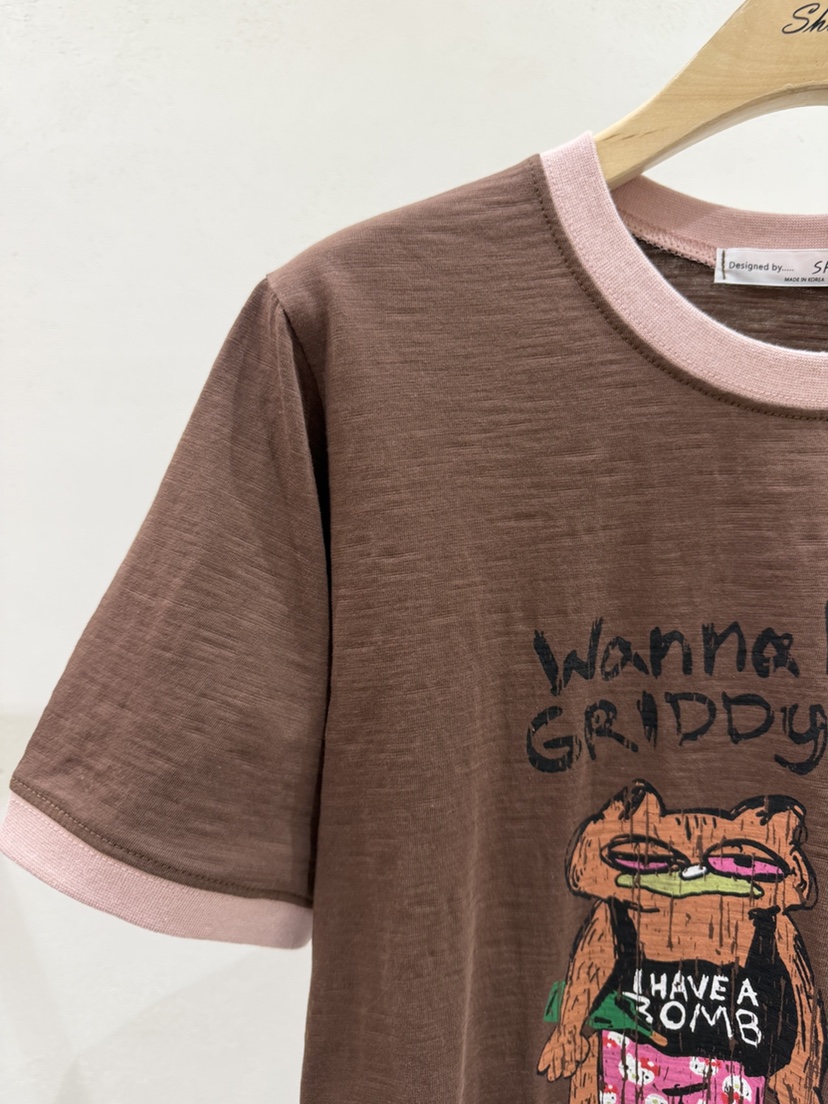 SHIRRING東大門實拍女裝新品時尚職業推薦休閑26春夏真品T恤SHIRRINGT恤