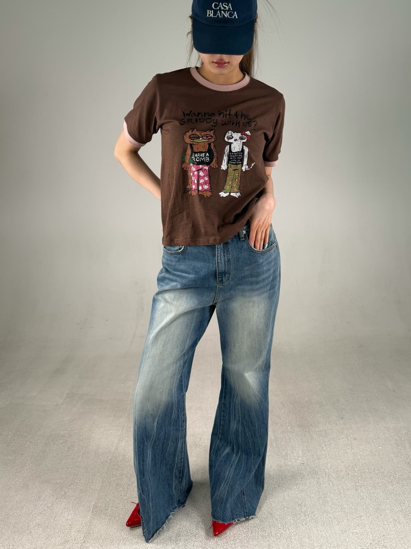 SHIRRING東大門實拍女裝新品時尚職業推薦休閑26春夏真品T恤SHIRRINGT恤