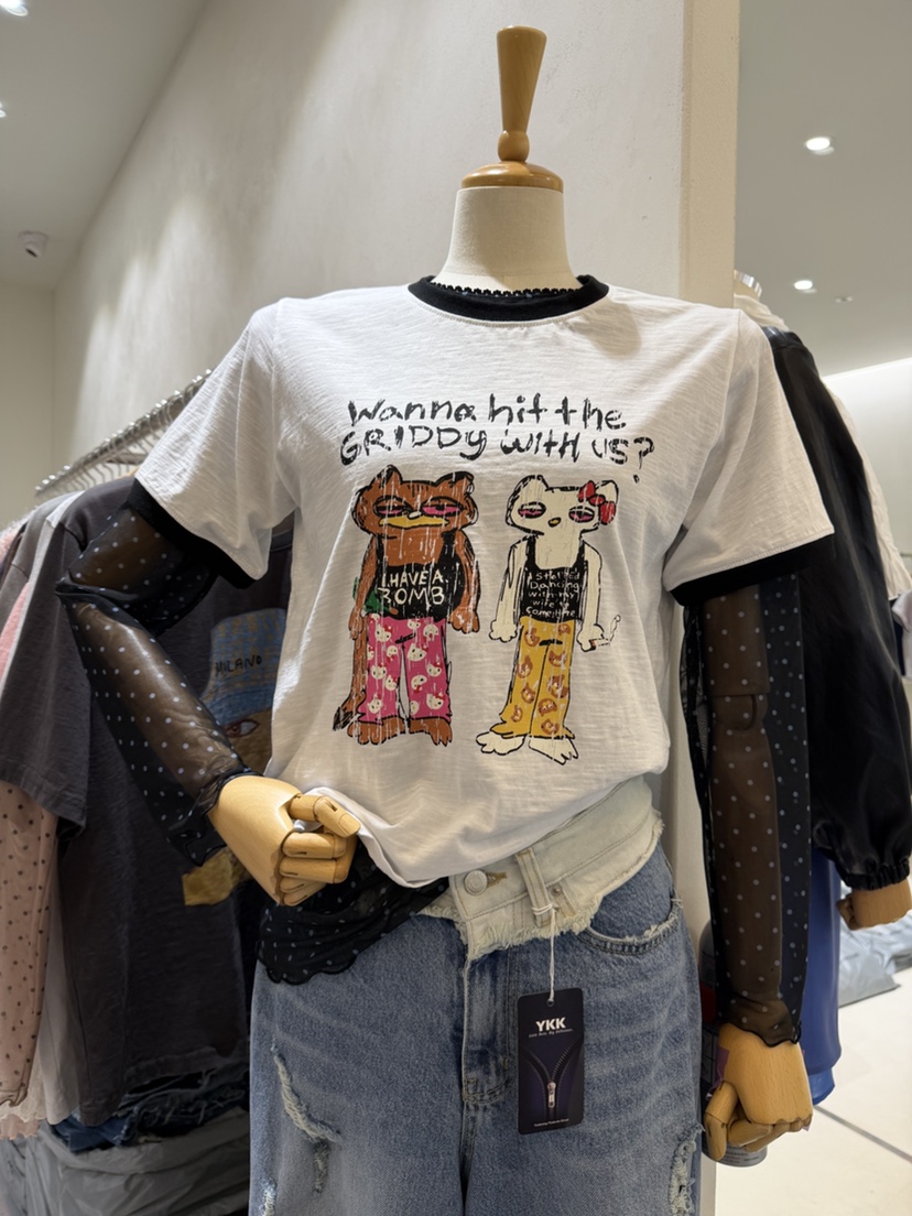 SHIRRING東大門實拍女裝新品時尚職業推薦休閑26春夏真品T恤SHIRRINGT恤