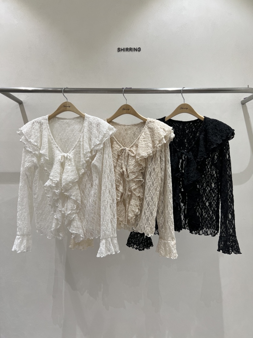 SHIRRING東大門實拍女裝新款真品人氣熱賣時尚襯衫蕾絲衫SHIRRING襯衫/蕾絲衫