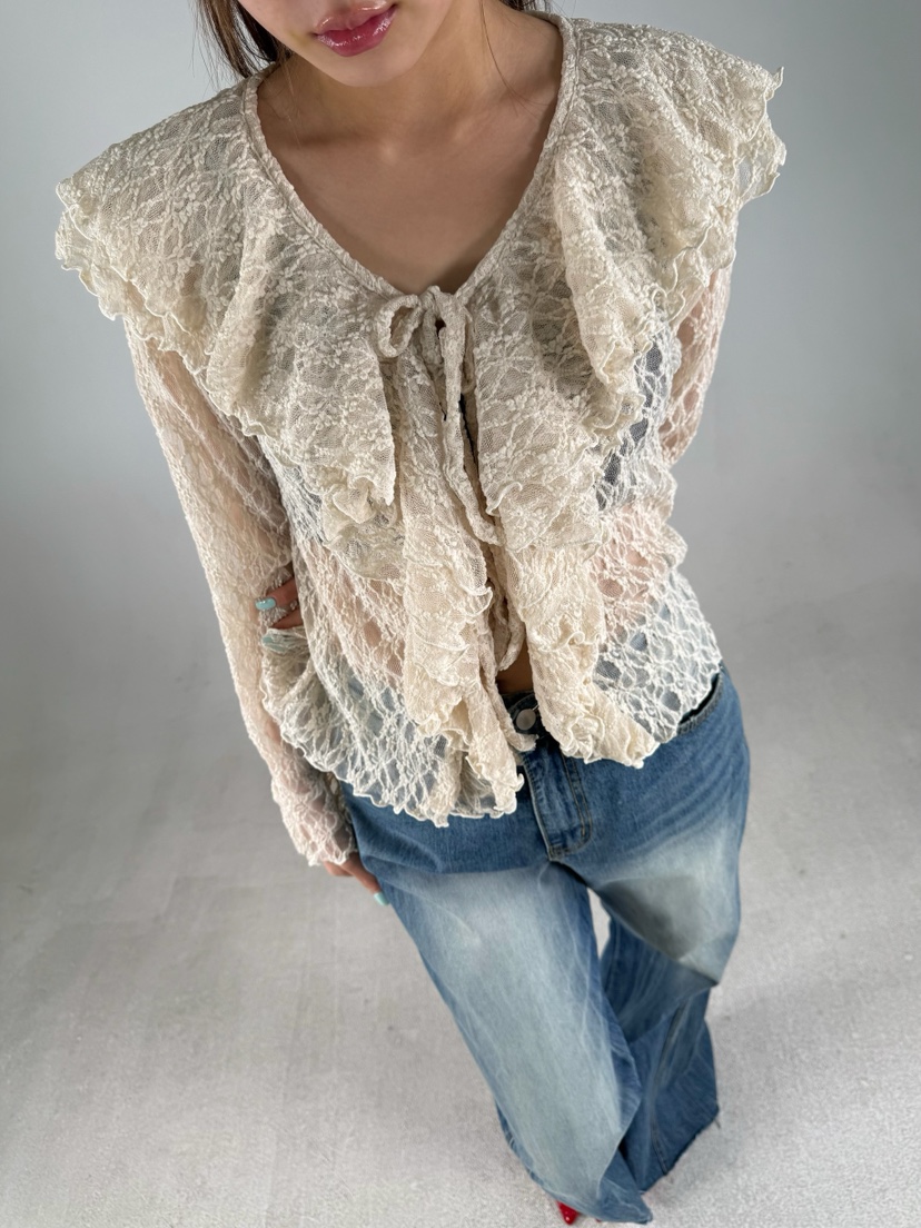 SHIRRING東大門實拍女裝新款真品人氣熱賣時尚襯衫蕾絲衫SHIRRING襯衫/蕾絲衫