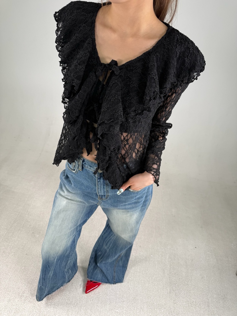 SHIRRING東大門實拍女裝新款真品人氣熱賣時尚襯衫蕾絲衫SHIRRING襯衫/蕾絲衫