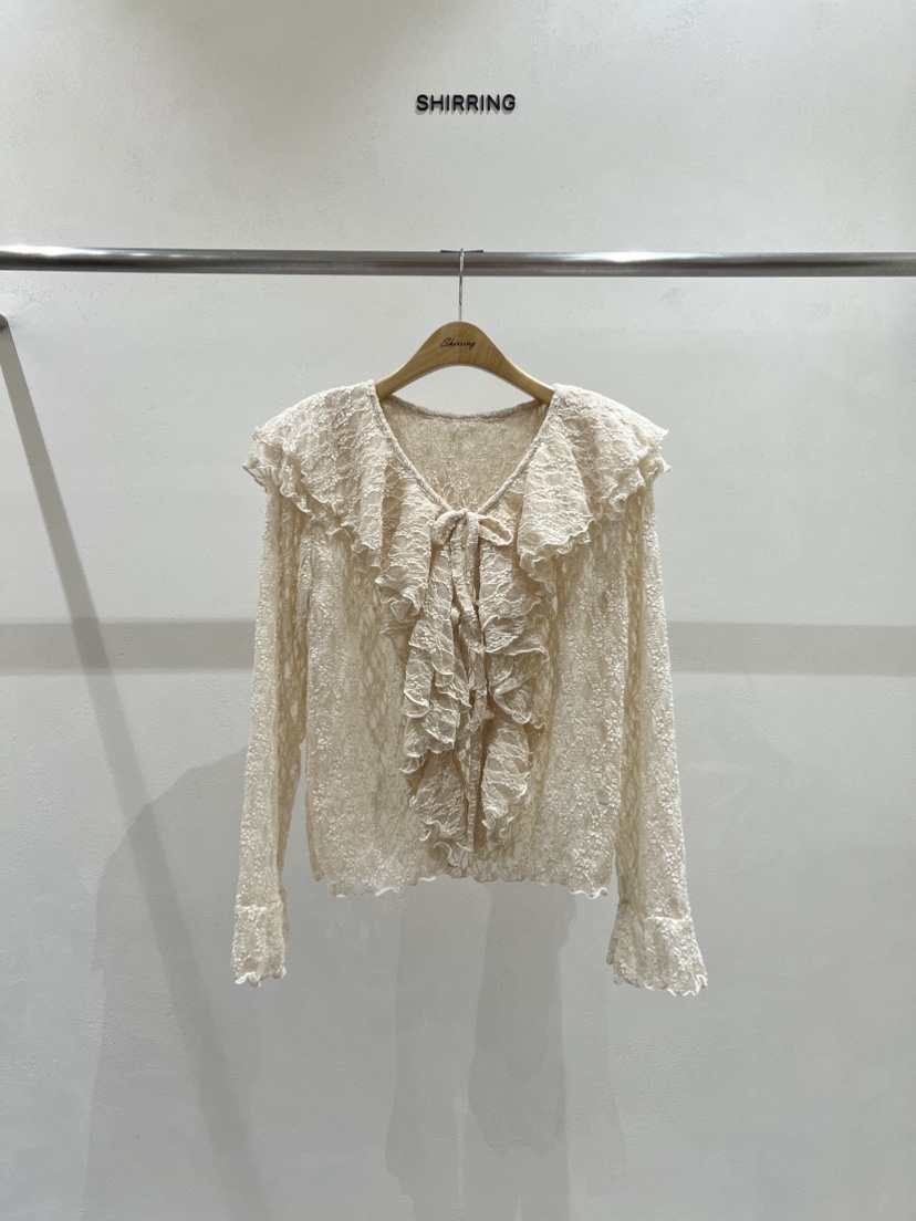SHIRRING東大門實拍女裝新款真品人氣熱賣時尚襯衫蕾絲衫SHIRRING襯衫/蕾絲衫圖色1