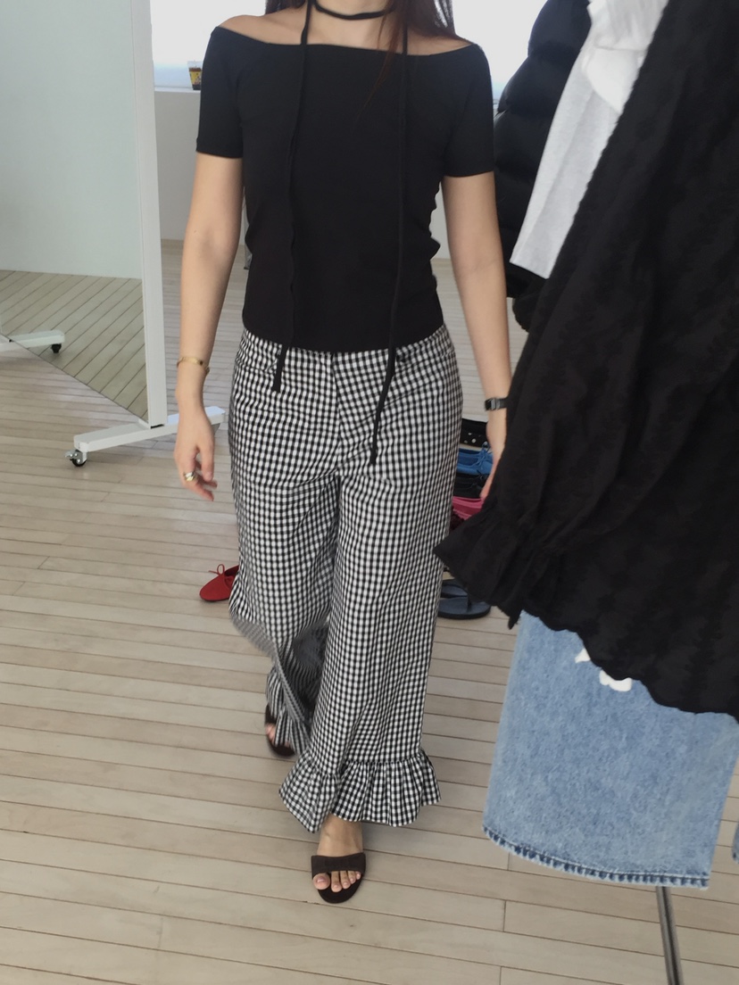 MADE-P韓國代購女裝新款26春夏人氣時尚休閑職業熱賣休閑褲MADE-P休閑褲