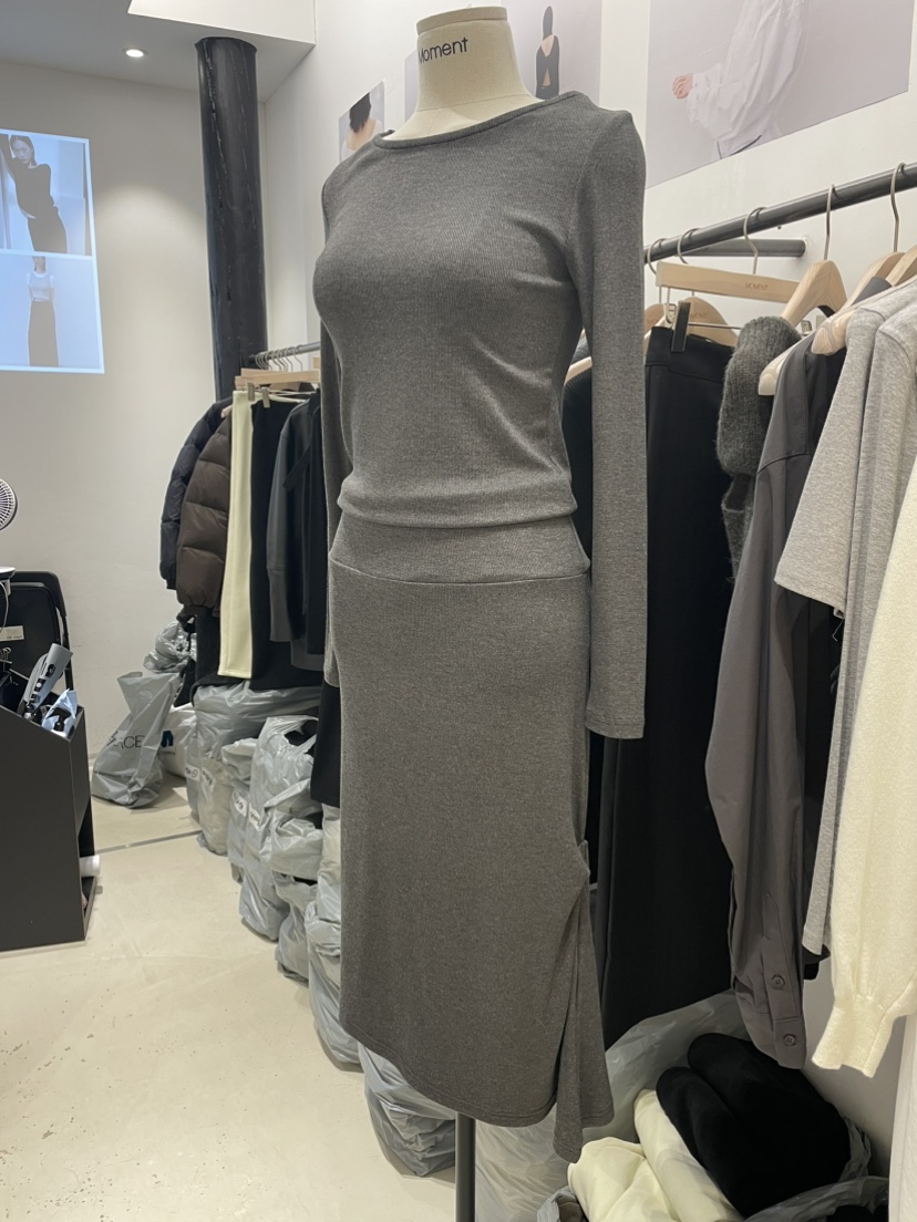 MOMENT韓國代購女裝新品休閑時尚26春夏熱賣推薦真品連衣裙MOMENT/RECOVER連衣裙