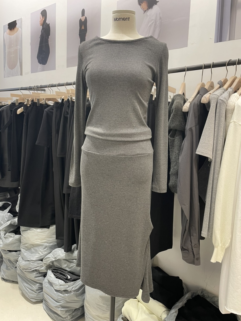 MOMENT韓國代購女裝新品休閑時尚26春夏熱賣推薦真品連衣裙MOMENT/RECOVER連衣裙