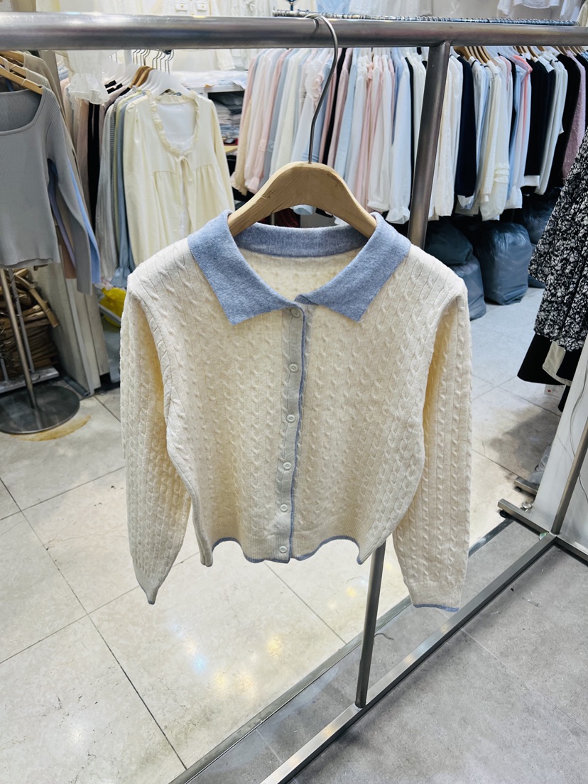 BLACK NOTE東大門代購女士新品時尚人氣真品26春夏針織衫開衫BLACK NOTE針織衫圖色1