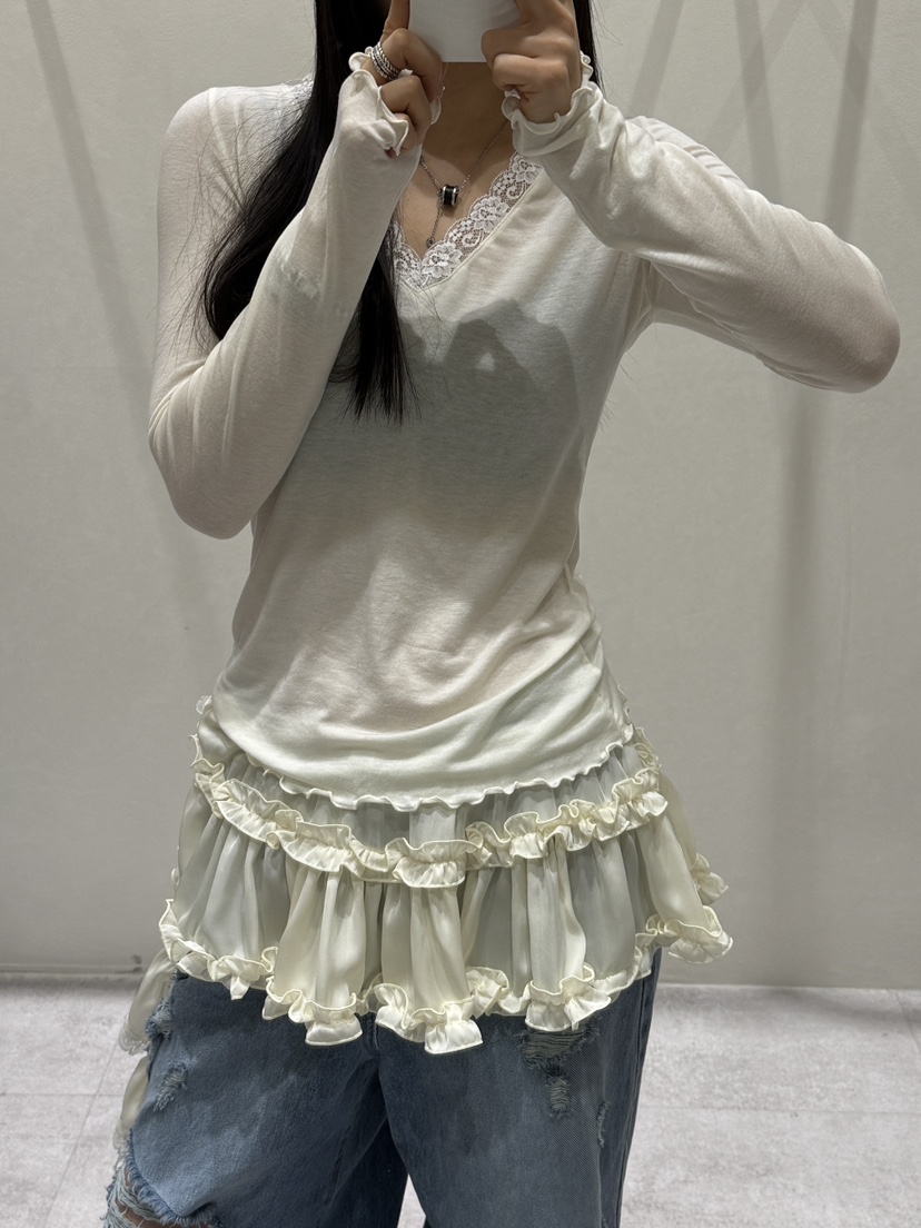 SHIRRING東大門代購女裝新款職業人氣真品推薦時尚長袖T恤SHIRRING長袖T恤