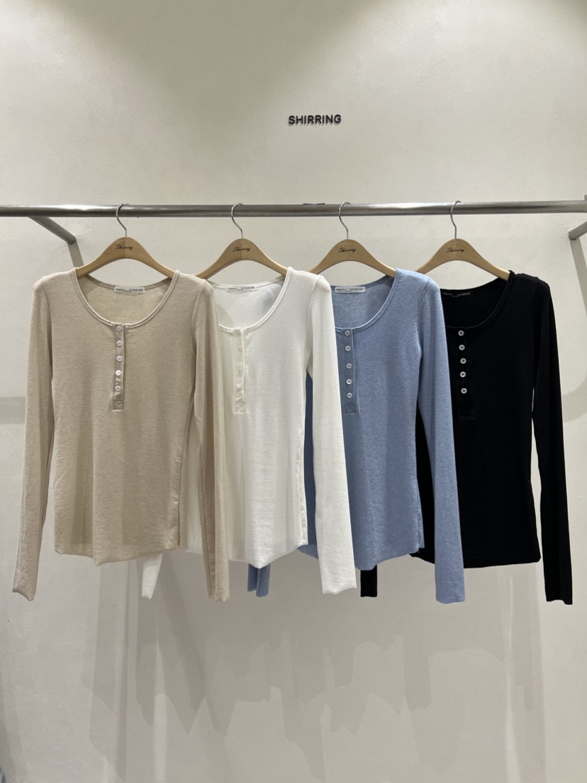 SHIRRING東大門代購女士新款熱賣真品休閑26春夏人氣長袖T恤SHIRRING長袖T恤