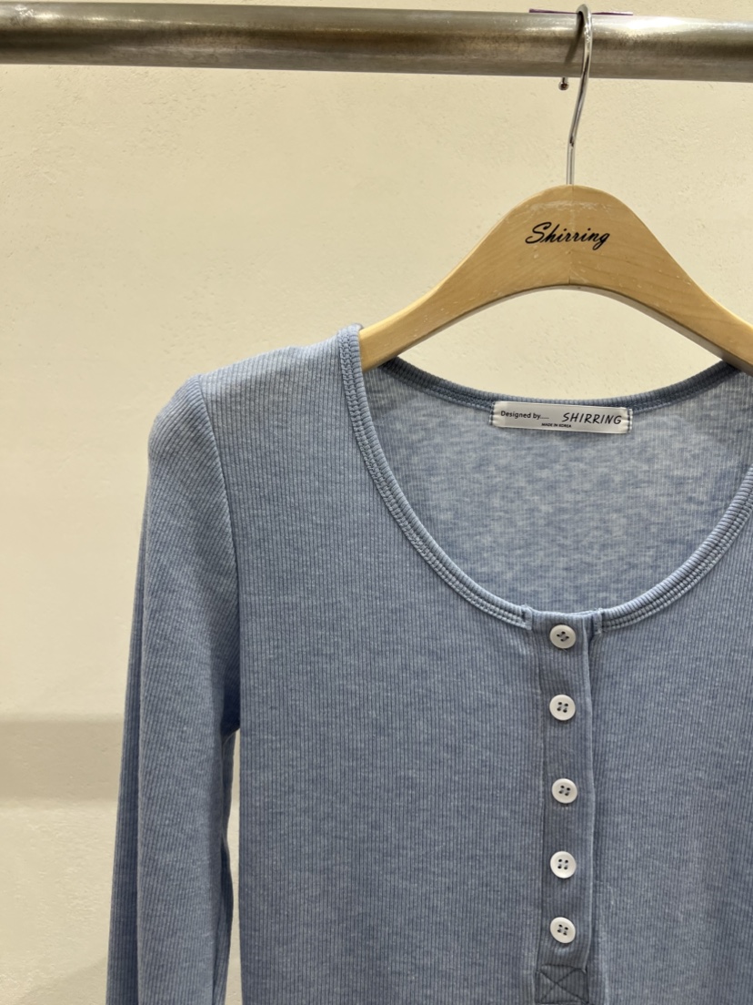 SHIRRING東大門代購女士新款熱賣真品休閑26春夏人氣長袖T恤SHIRRING長袖T恤