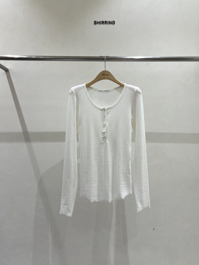 SHIRRING東大門代購女士新款熱賣真品休閑26春夏人氣長袖T恤SHIRRING長袖T恤圖色2