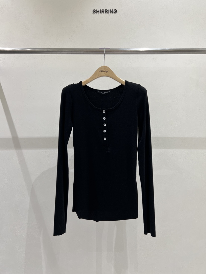 SHIRRING東大門代購女士新款熱賣真品休閑26春夏人氣長袖T恤SHIRRING長袖T恤圖色4