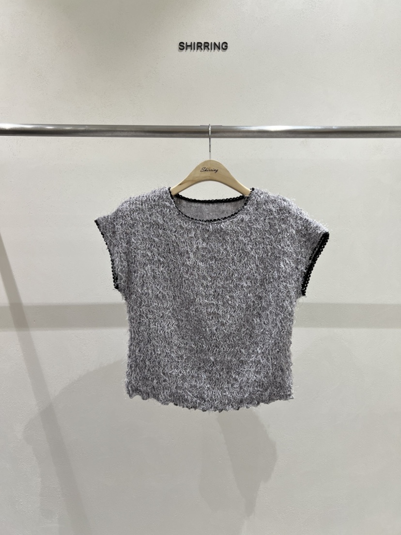 SHIRRING東大門實拍女裝新品人氣休閑26春夏推薦時尚真品T恤SHIRRINGT恤圖色3