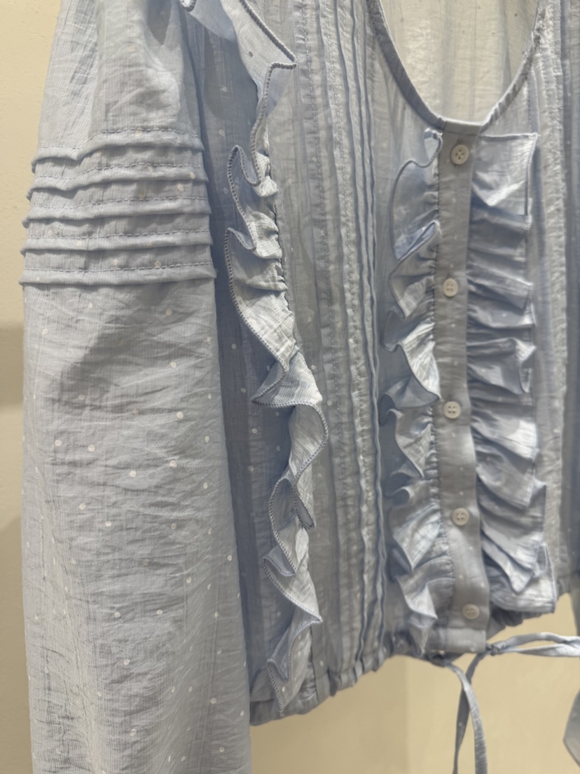 SHIRRING東大門代購女士新款休閑推薦職業時尚襯衫蕾絲衫棉SHIRRING襯衫/蕾絲衫