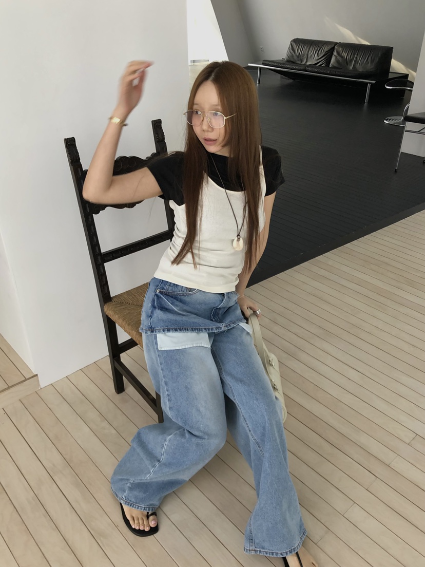 MADE-P韓國代購女士新款職業推薦時尚休閑熱賣真品牛仔褲MADE-P牛仔褲