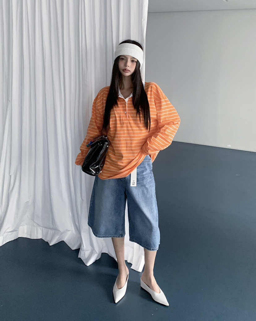 LIVE AID-P韓國直郵女士新品真品熱賣推薦職業26春夏長袖T恤LIVE AID-P長袖T恤