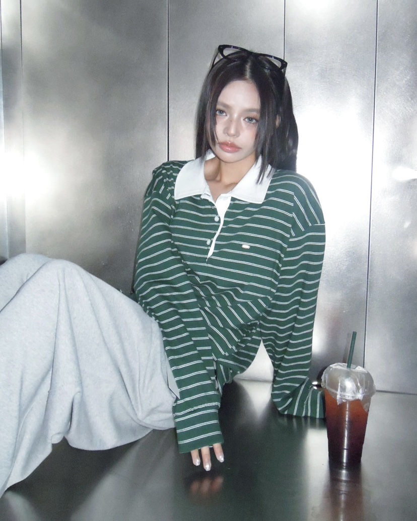 LIVE AID-P韓國直郵女士新品真品熱賣推薦職業26春夏長袖T恤LIVE AID-P長袖T恤