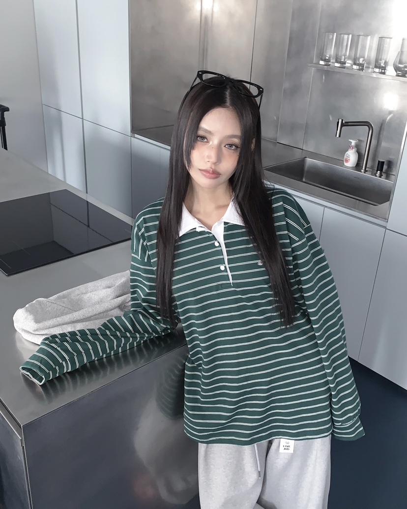 LIVE AID-P韓國直郵女士新品真品熱賣推薦職業26春夏長袖T恤LIVE AID-P長袖T恤