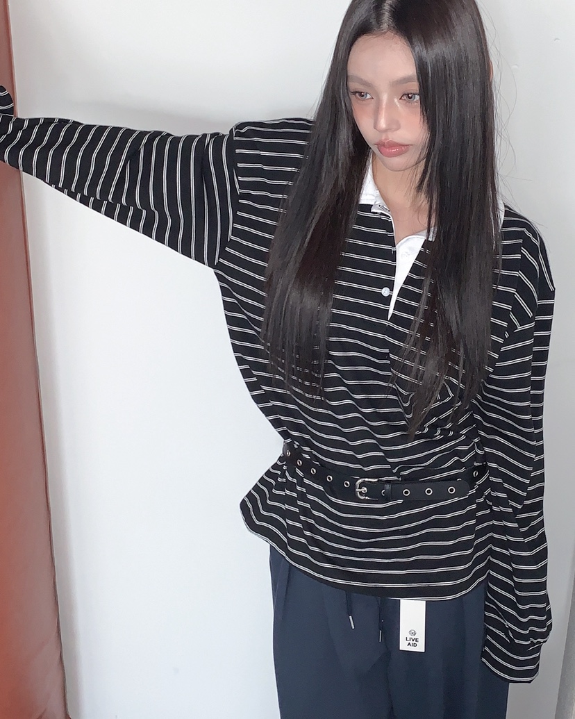 LIVE AID-P韓國直郵女士新品真品熱賣推薦職業26春夏長袖T恤LIVE AID-P長袖T恤