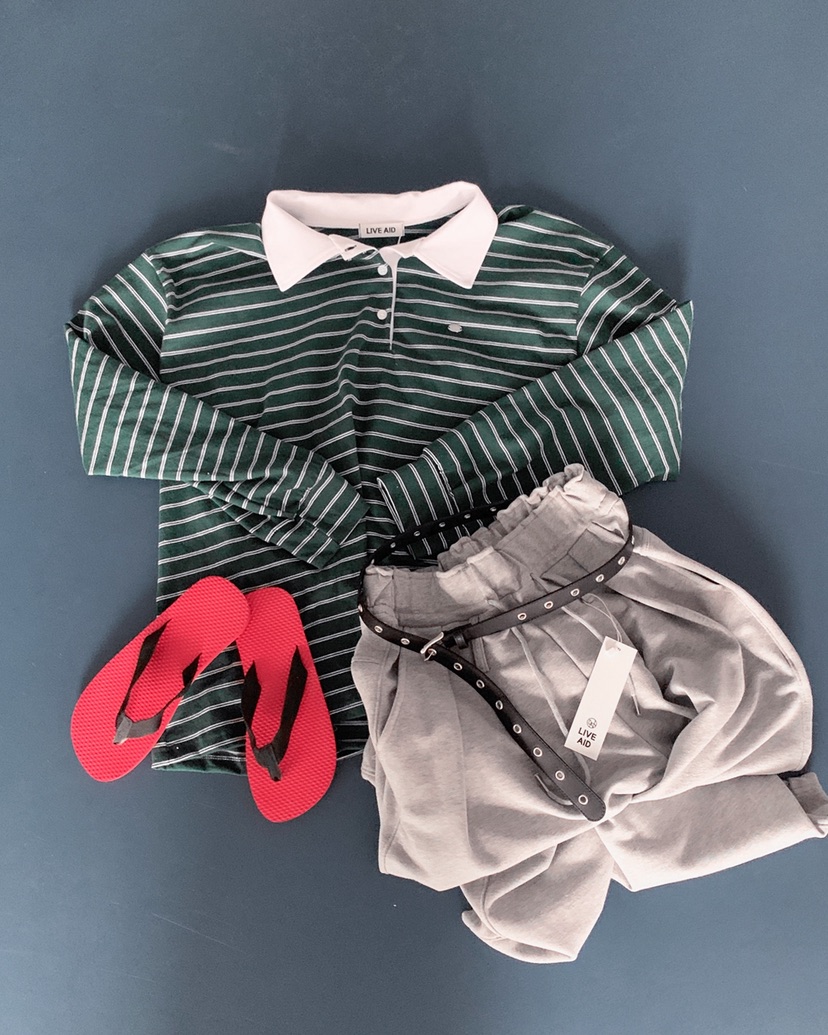 LIVE AID-P韓國直郵女士新品真品熱賣推薦職業26春夏長袖T恤LIVE AID-P長袖T恤