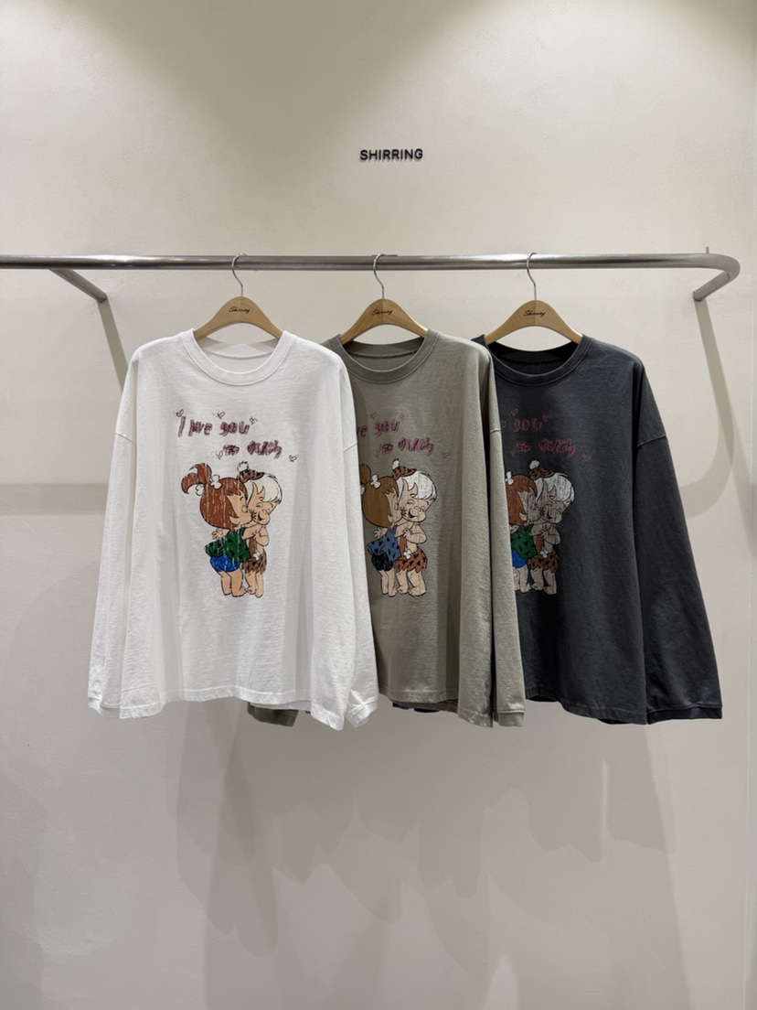 SHIRRING韓國代購女裝新款真品推薦休閑人氣職業26春夏長袖T恤SHIRRING長袖T恤