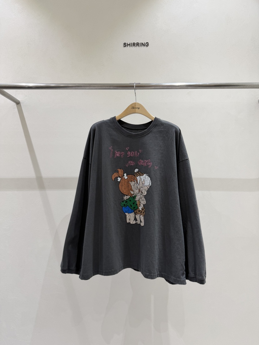 SHIRRING韓國代購女裝新款真品推薦休閑人氣職業26春夏長袖T恤SHIRRING長袖T恤圖色3