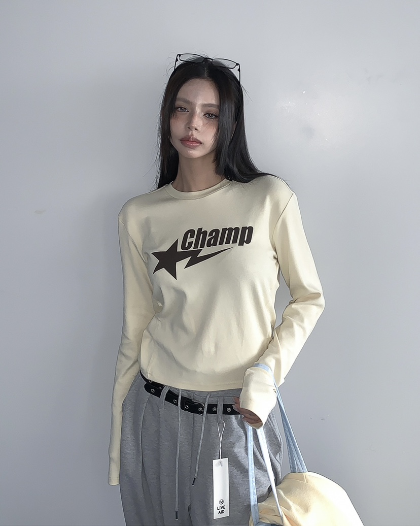 LIVE AID-P韓國代購女士新款職業26春夏時尚真品休閑T恤LIVE AID-PT恤