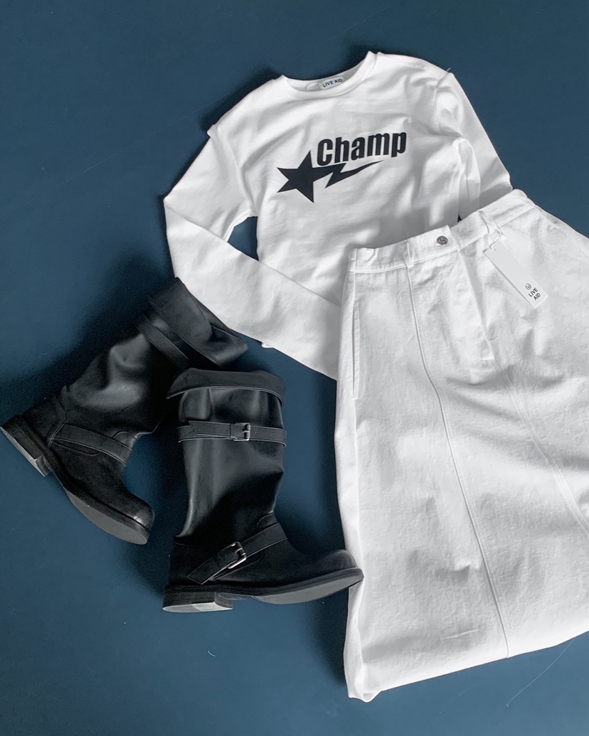 LIVE AID-P韓國代購女士新款職業26春夏時尚真品休閑T恤LIVE AID-PT恤